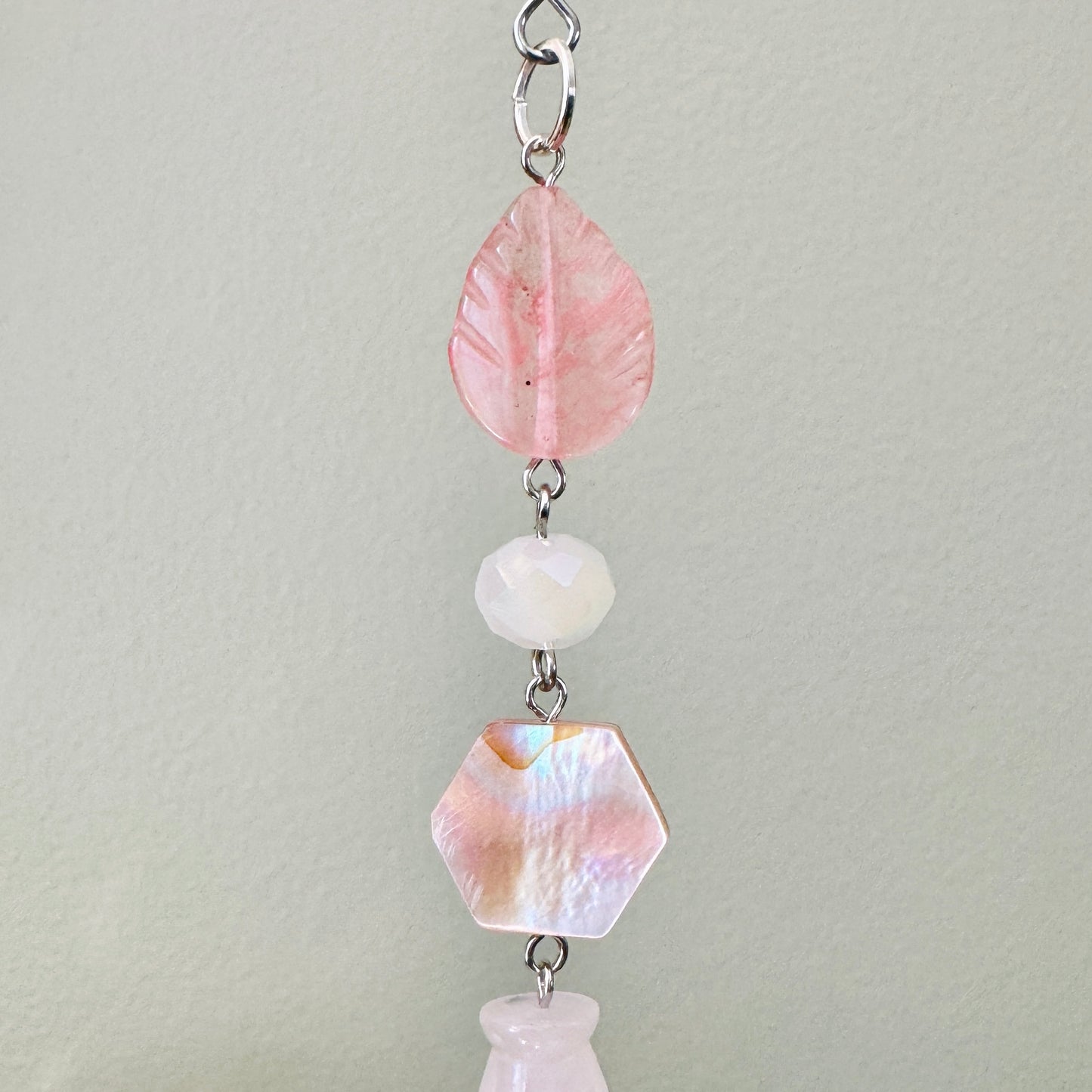Origami Ornament #2023 - Large Crane with Hearts Pendant
