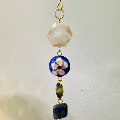 Origami Ornament #2190 - Large Crane with Cameo Pendant