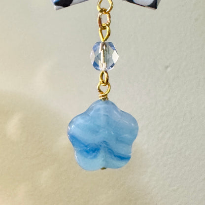 Origami Ornament #2206 - Medium Crane with Glass Beads