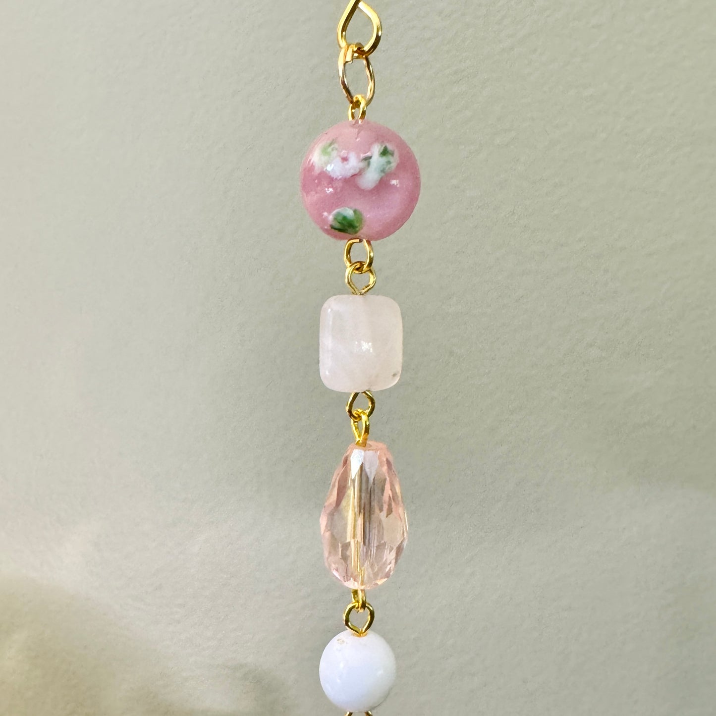 Origami Ornament #2189 - Large Crane with Angel Wing Pendant