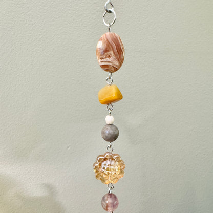 Origami Ornament #2188 - Large Crane with Butterfly Pendant