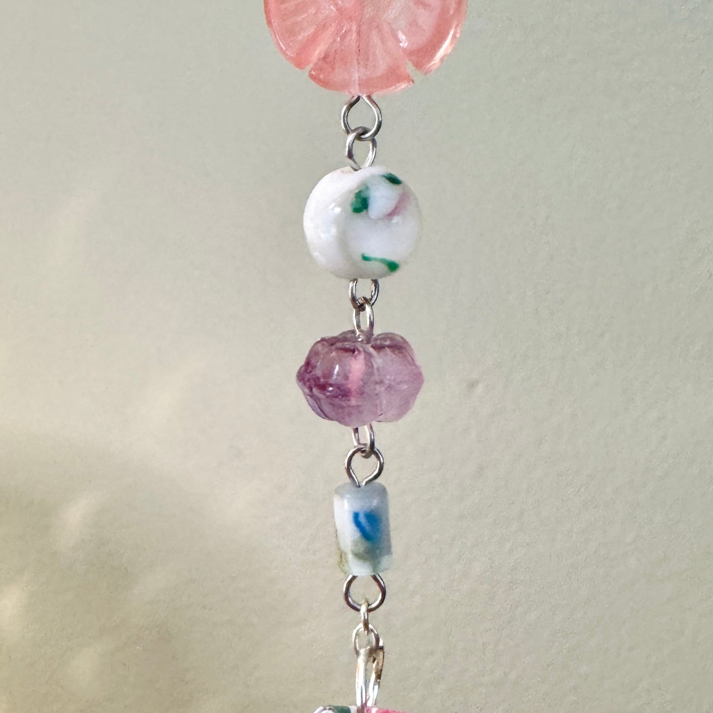 Origami Ornament #B38 - Butterfly with Floral Beads