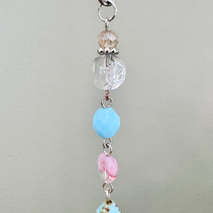 Origami Ornament #2386 - Small Crane with Small Star Charm